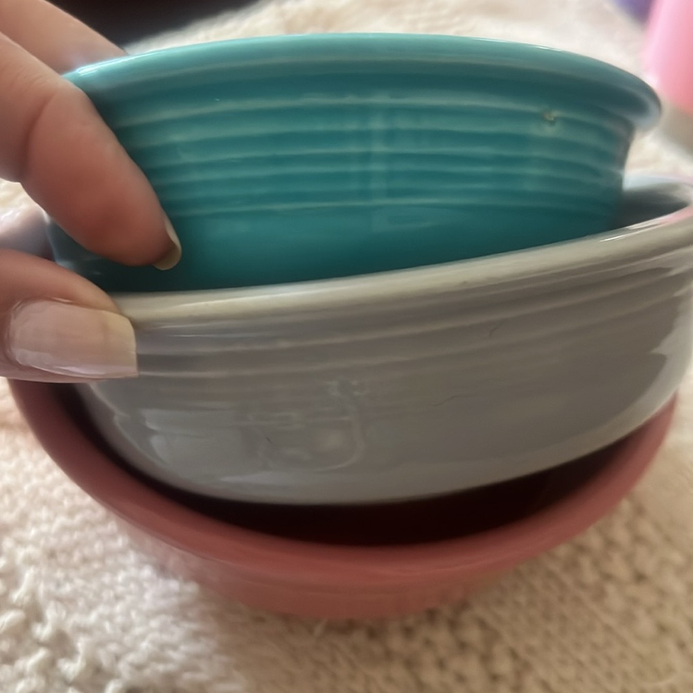 Rare Fiesta Ware Vintage Mini Bowl Trio - Picture 10 of 16